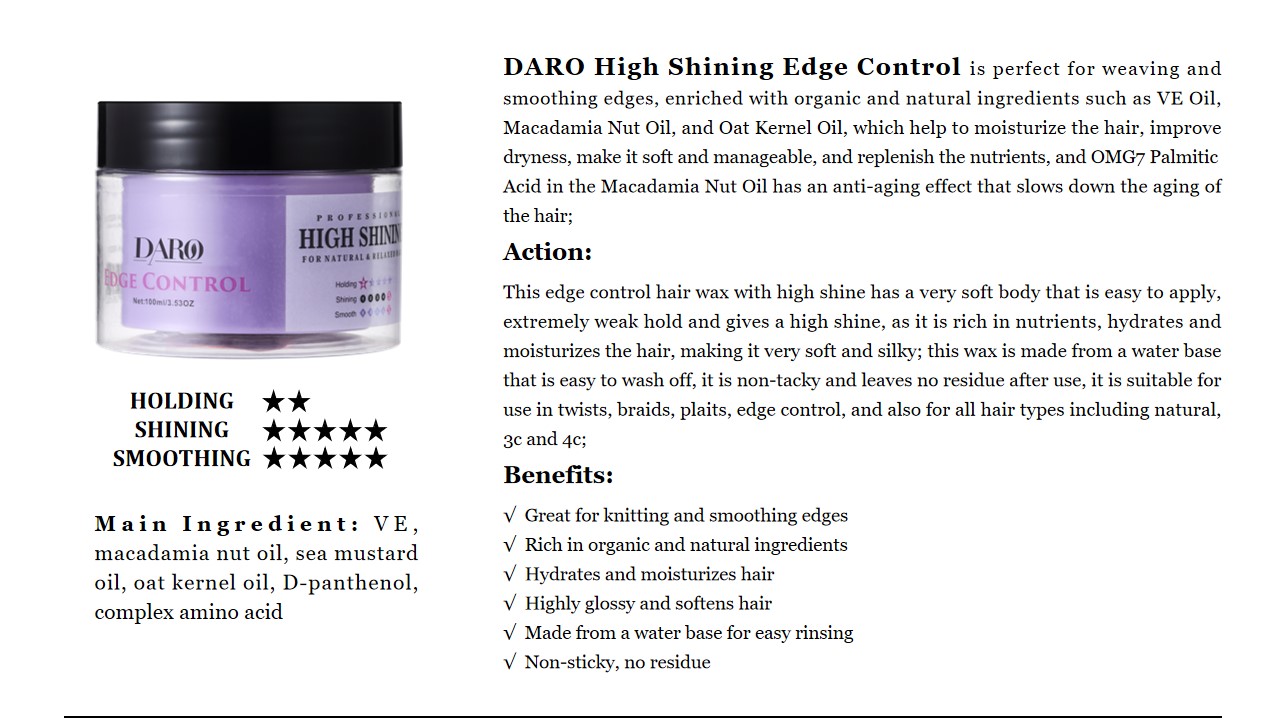 3 DARO High Shining Edge Control